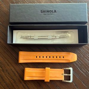 Shinola Rubber Watch band, 24mm